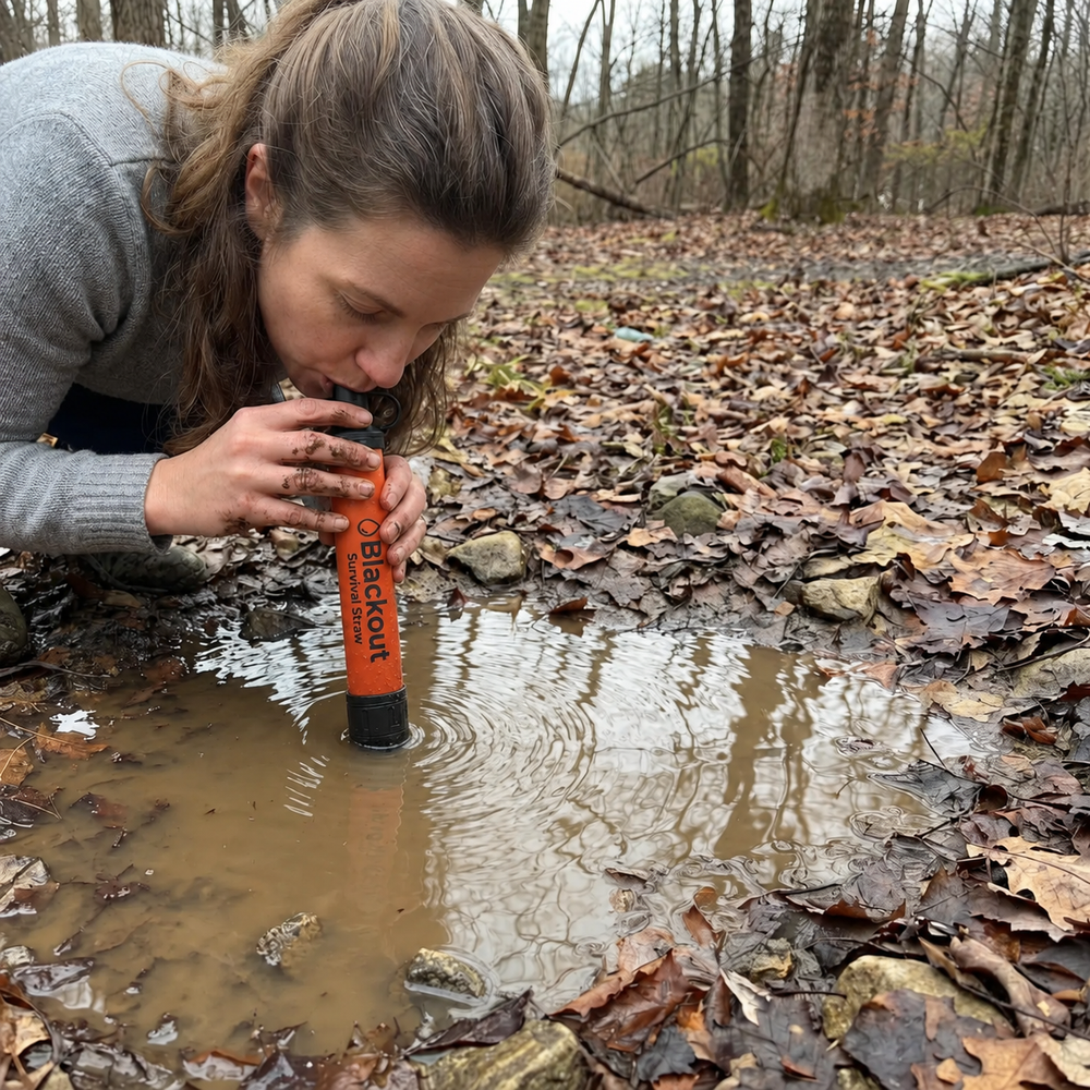 Blackout Emergency Water Straw