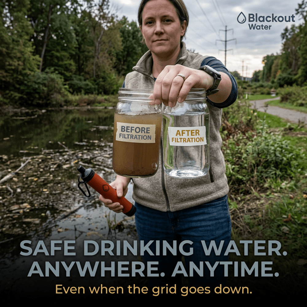 Blackout Emergency Water Straw