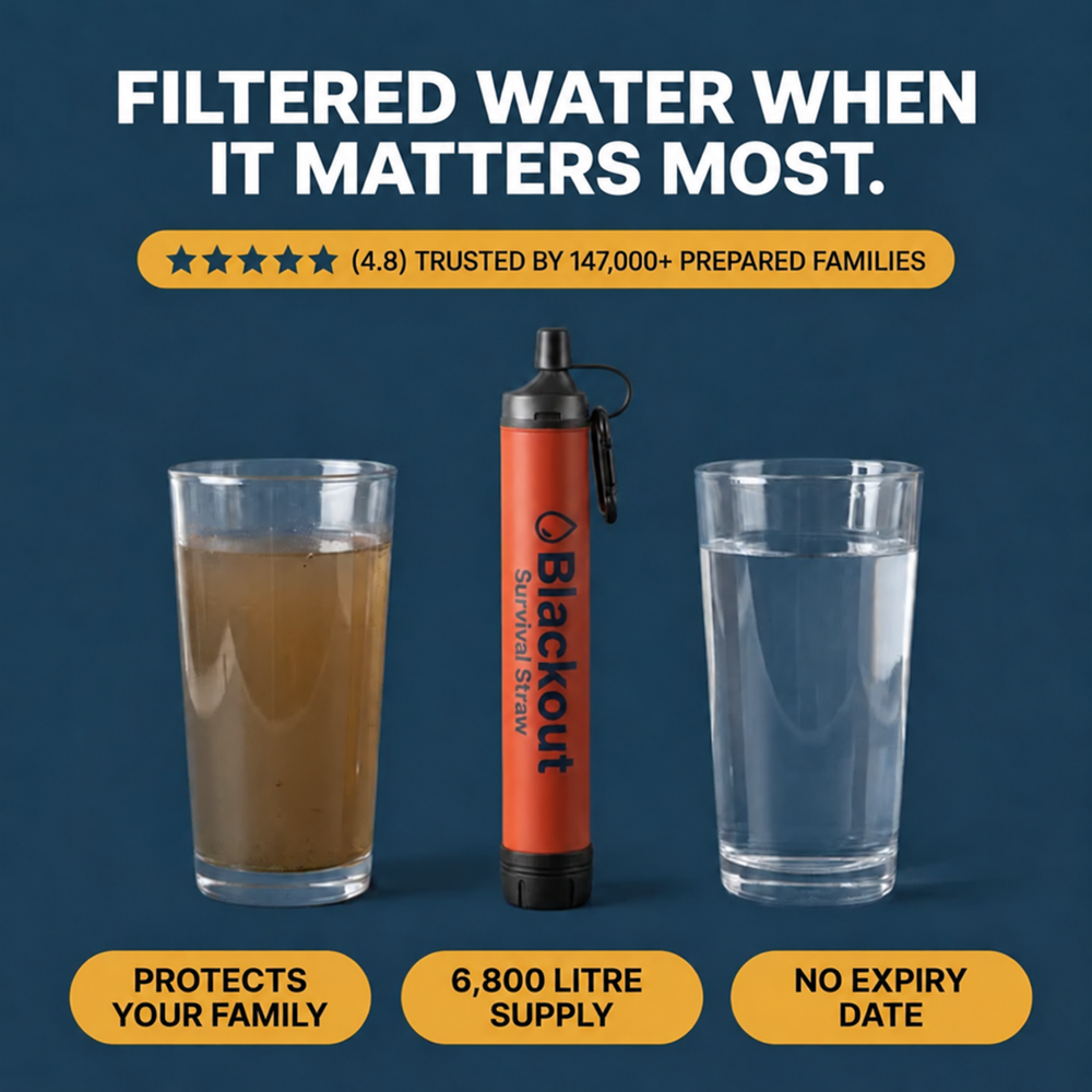 Blackout Emergency Water Straw
